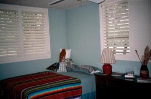 Primary view of object titled '[A bedroom at Roadrunner Farm, 1]'.