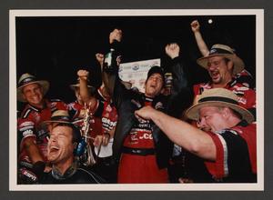 Primary view of object titled '[Greg Biffle and his crew celebrating]'.