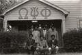 Photograph: [Group photo of fraternity outside house]