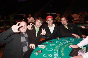 Primary view of object titled '[UNT Students Pose at Poker Table]'.