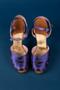 Physical Object: Purple satin evening slippers