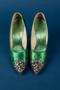 Physical Object: Green satin heels