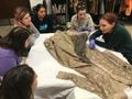 Primary view of [Embroidery expert Kat Diuguid speaking to students]