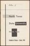 Thumbnail image of item number 1 in: 'North Texas State University Schedule of Classes: Spring 1964'.