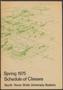 Thumbnail image of item number 1 in: 'North Texas State University Schedule of Classes: Spring 1975'.