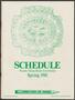Book: North Texas State University Schedule of Classes: Spring 1981