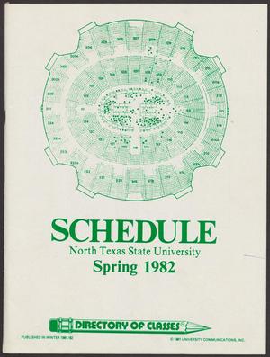 Primary view of object titled 'North Texas State University Schedule of Classes: Spring 1982'.