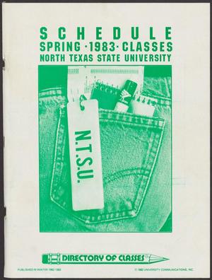 Primary view of object titled 'North Texas State University Schedule of Classes: Spring 1983'.