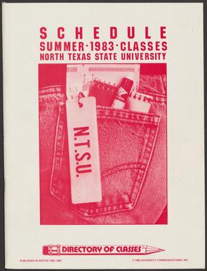 Primary view of object titled 'North Texas State University Schedule of Classes: Summer 1983'.
