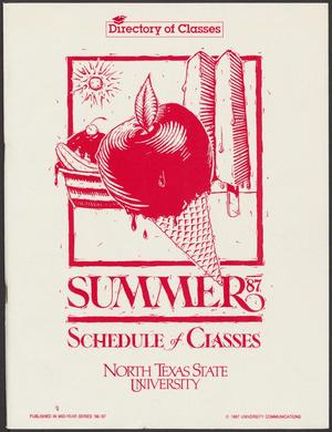 Primary view of object titled 'North Texas State University Schedule of Classes: Summer 1987'.