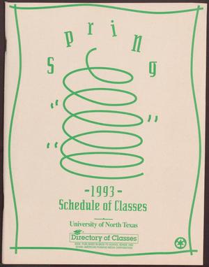 Primary view of object titled 'University of North Texas Schedule of Classes: Spring 1993'.