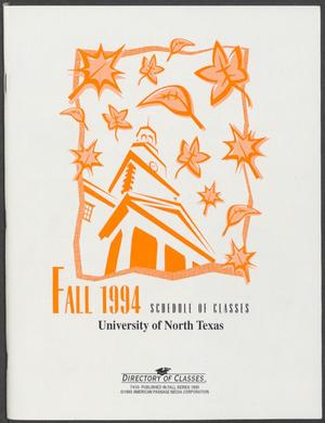 Primary view of object titled 'University of North Texas Schedule of Classes: Fall 1994'.