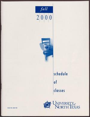 Primary view of object titled 'University of North Texas Schedule of Classes: Fall 2000'.