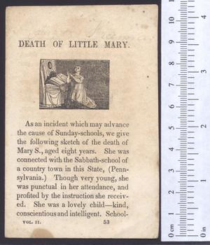 Primary view of object titled 'Death of little Mary'.