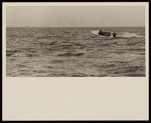 Primary view of object titled '[Man Driving Speed Boat, 4]'.