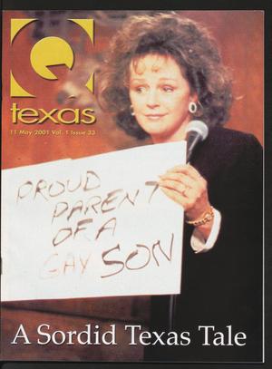 Primary view of object titled 'Qtexas, Volume 1, Issue 33, May 11, 2001'.