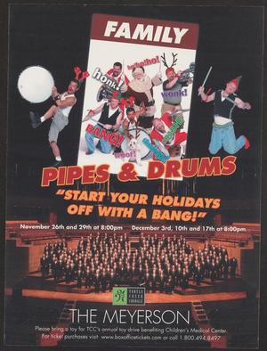 Primary view of object titled '[Pipes & Drums: "Start Your Holidays off with a Bang!"]'.