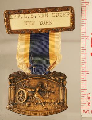 Primary view of object titled '[Molly Pitcher at the Battle of Monmouth Commemorative Medal]'.
