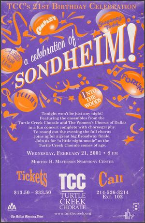 Primary view of object titled '[A celebration of Sondheim!]'.