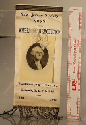 Primary view of object titled '[Washington's Birthday celebration ribbon]'.