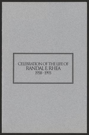Primary view of object titled '[Celebration of the Life of Randal E. Rhea]'.