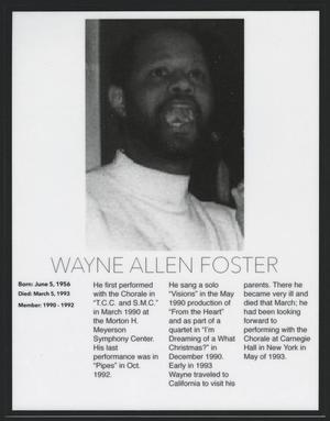 Primary view of object titled '[Obituary for Wayne Allen Foster]'.