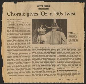 Primary view of object titled '[Clipping: After Hours: Chorale gives 'Oz' a '90s twist]'.