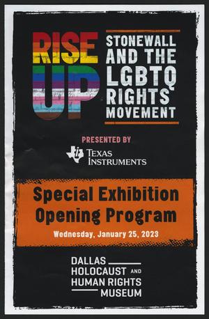 Primary view of object titled '[Rise Up: Stonewall and the LGBTQ Rights Movement]'.