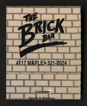 Primary view of object titled '[The Brick Bar Matchbox]'.