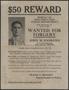 Thumbnail image of item number 1 in: '[Wanted Poster: John M. Andrews, New Orleans, Louisiana, July 6, 1920]'.