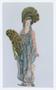 Image: [Paper Doll Blue Dress with Peacock Headdress and Fan]