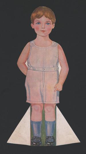 Primary view of object titled '[Boy Paper Doll with Brown Hair]'.