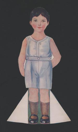 Primary view of object titled '[Boy Paper Doll with Black Hair]'.