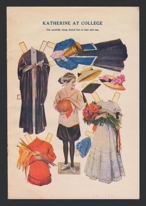 Primary view of object titled '[Katharine at College Paper Doll Sheet]'.