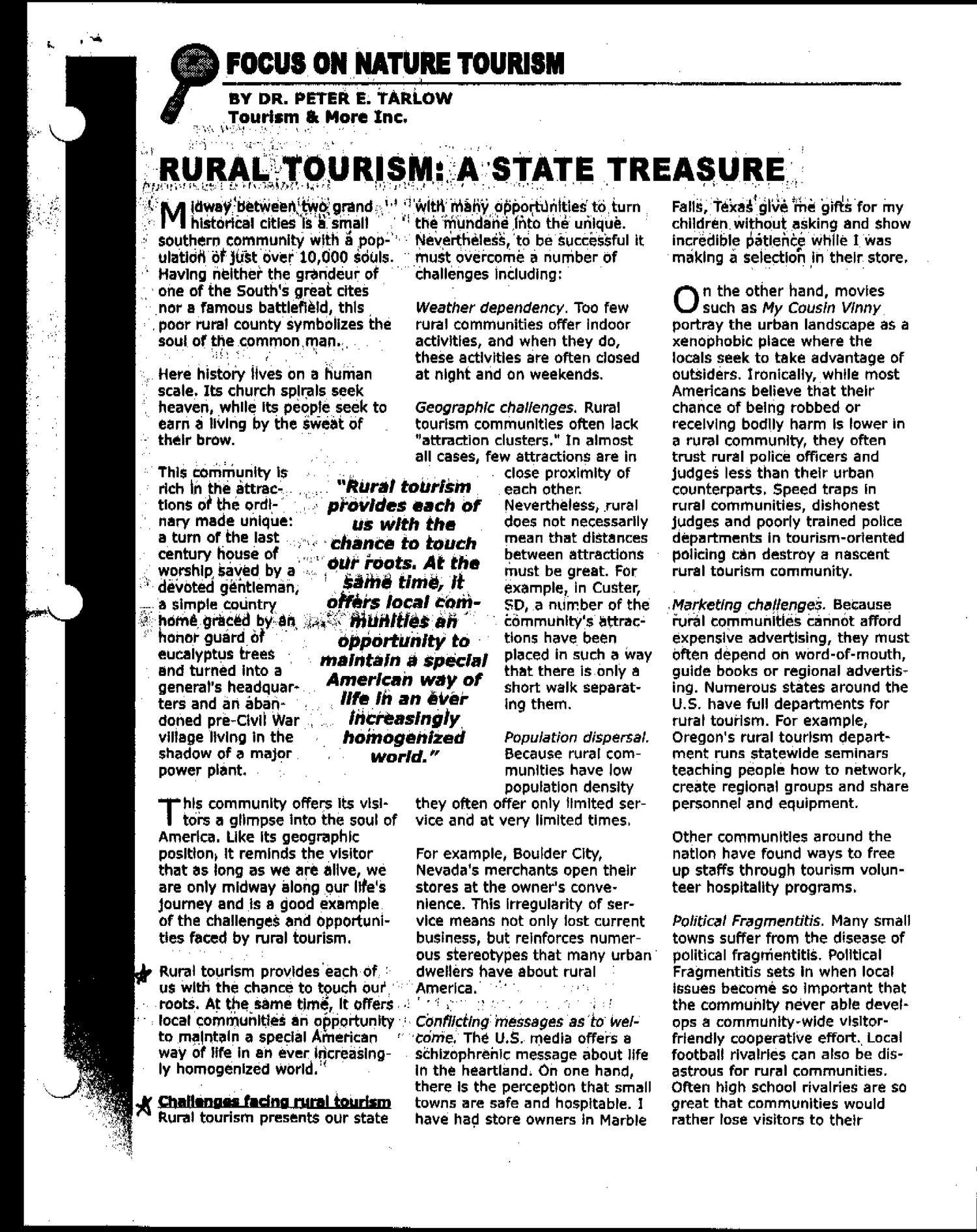 [Texas Travel Chronicles: Published Articles and Farewell Letter from TMHA President]
                                                
                                                    [Sequence #]: 1 of 18
                                                