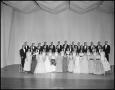 Primary view of [A Capella Choir Posing on Stage for a Photograph, December 4, 1961 #3]