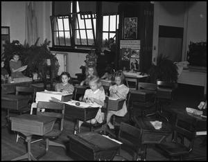 Primary view of object titled '[Children learning to knit]'.