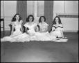 Photograph: [Four Students Posing for the Duchess of May Fete Informal Dance, 194…