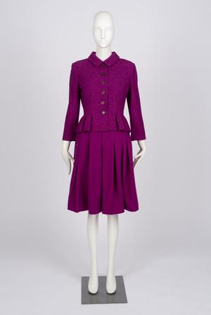 Primary view of object titled 'Magenta skirt suit'.