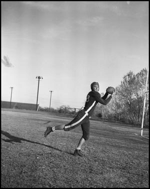 Primary view of object titled '[Football Player Catching a Ball]'.