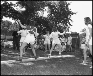 Primary view of object titled '[Women in a fencing match]'.