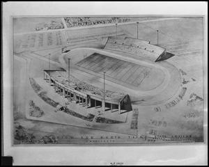 Primary view of object titled '[Architect's Rendering of Fouts Field]'.