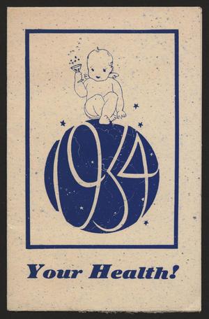 Primary view of object titled '[1934 New Year Card]'.