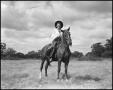 Photograph: [Mary Anna Hudson with Horse]