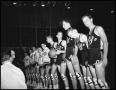 Thumbnail image of item number 1 in: '[Basketball team at opening ceremony]'.