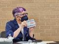 Photograph: [Kathy Lovas at the UNT Special Collections Artist Book Symposium]