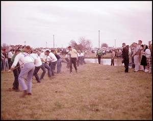 Primary view of object titled '[Male Students Engaged in a Tug-of-War]'.