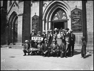 Primary view of object titled '[NTSN Students at a Cathedral in San Antonio, Texas]'.