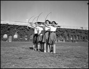 Primary view of object titled '[Photograph of Women's Archery Class]'.
