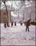 Photograph: [Snowball fight on campus]
